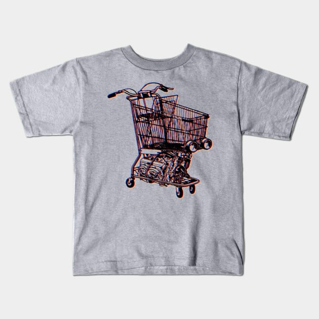 Shopping Cart Kids T-Shirt by StudioPM71